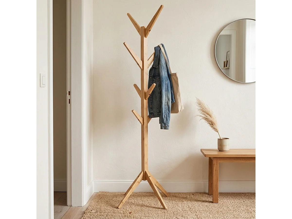 Garderobe Baum aus Naturbambus H177 cm - TIA