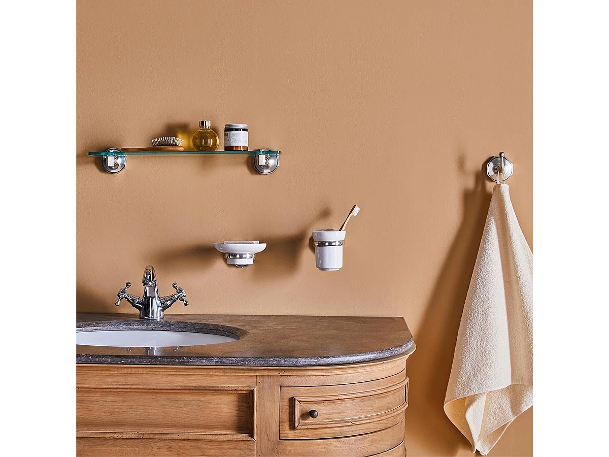Porte savon mural en laiton Octo