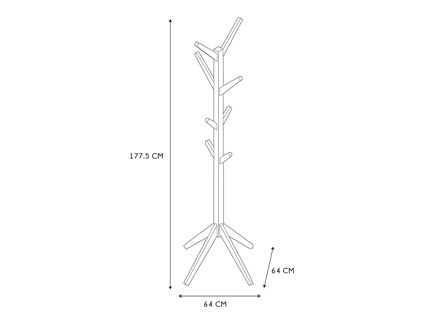 Kapstok boom wit H177 cm - TIA