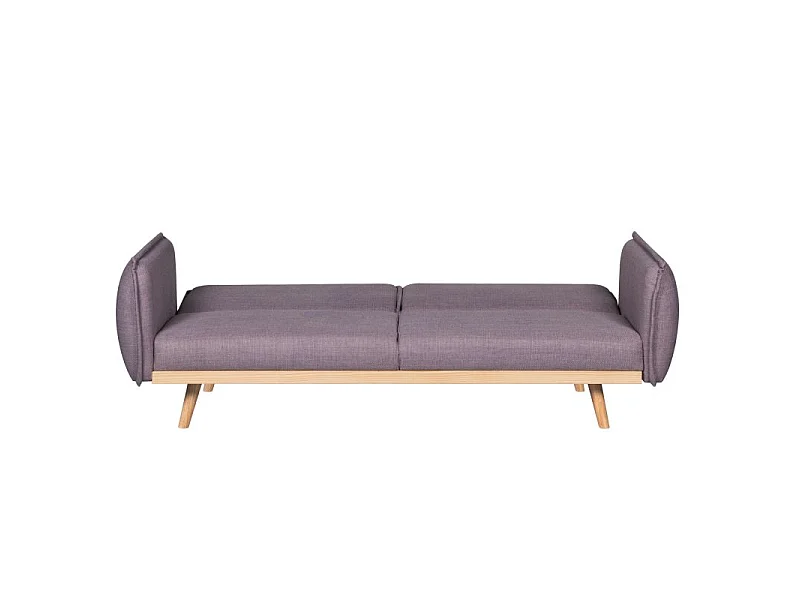 Canapé droit convertible tissu 3 places mauve BIARRITZ