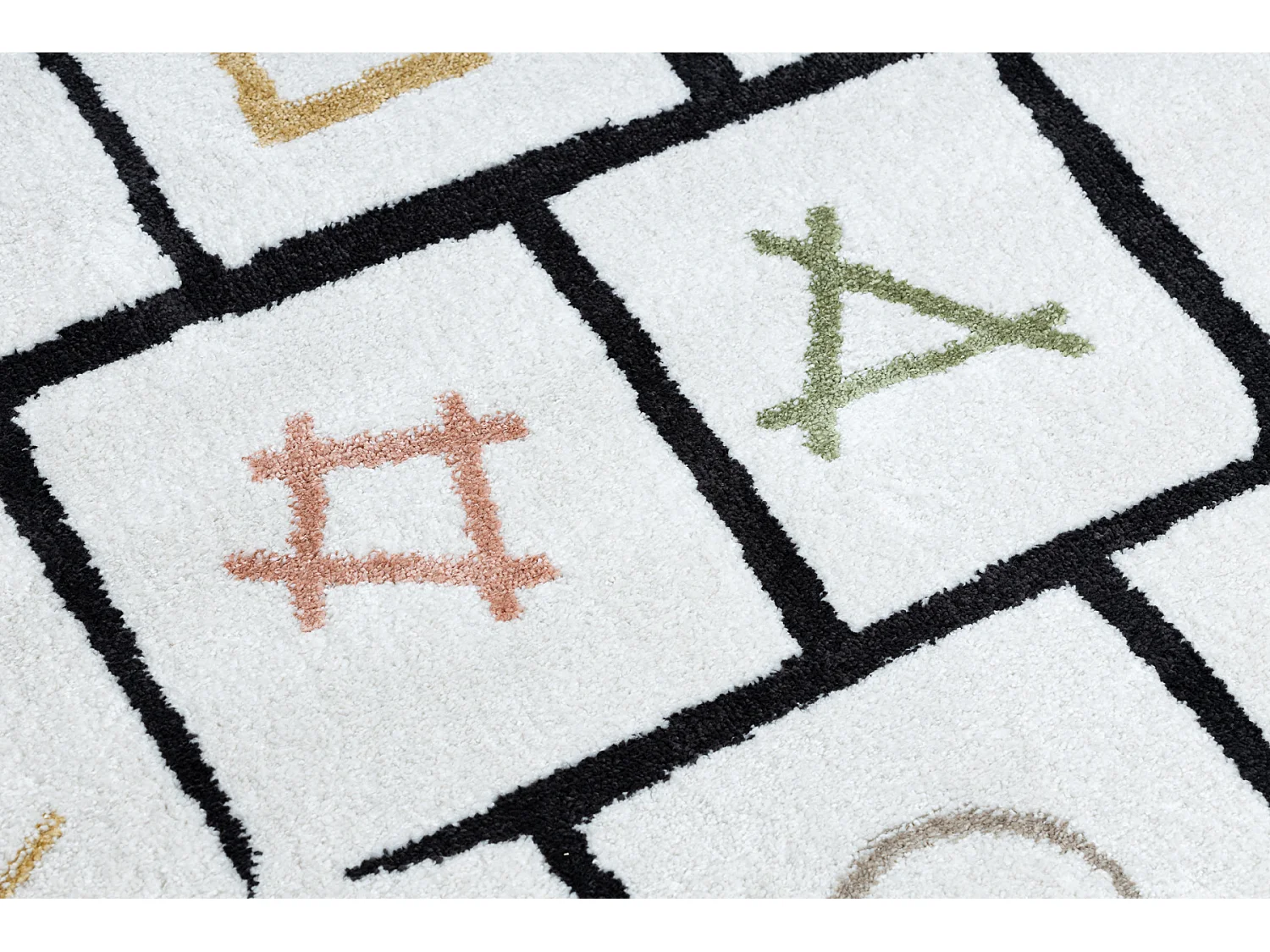 Tapijt FUN Hop voor kinderen, klassikaal spel, dieren blauw 280x370 cm