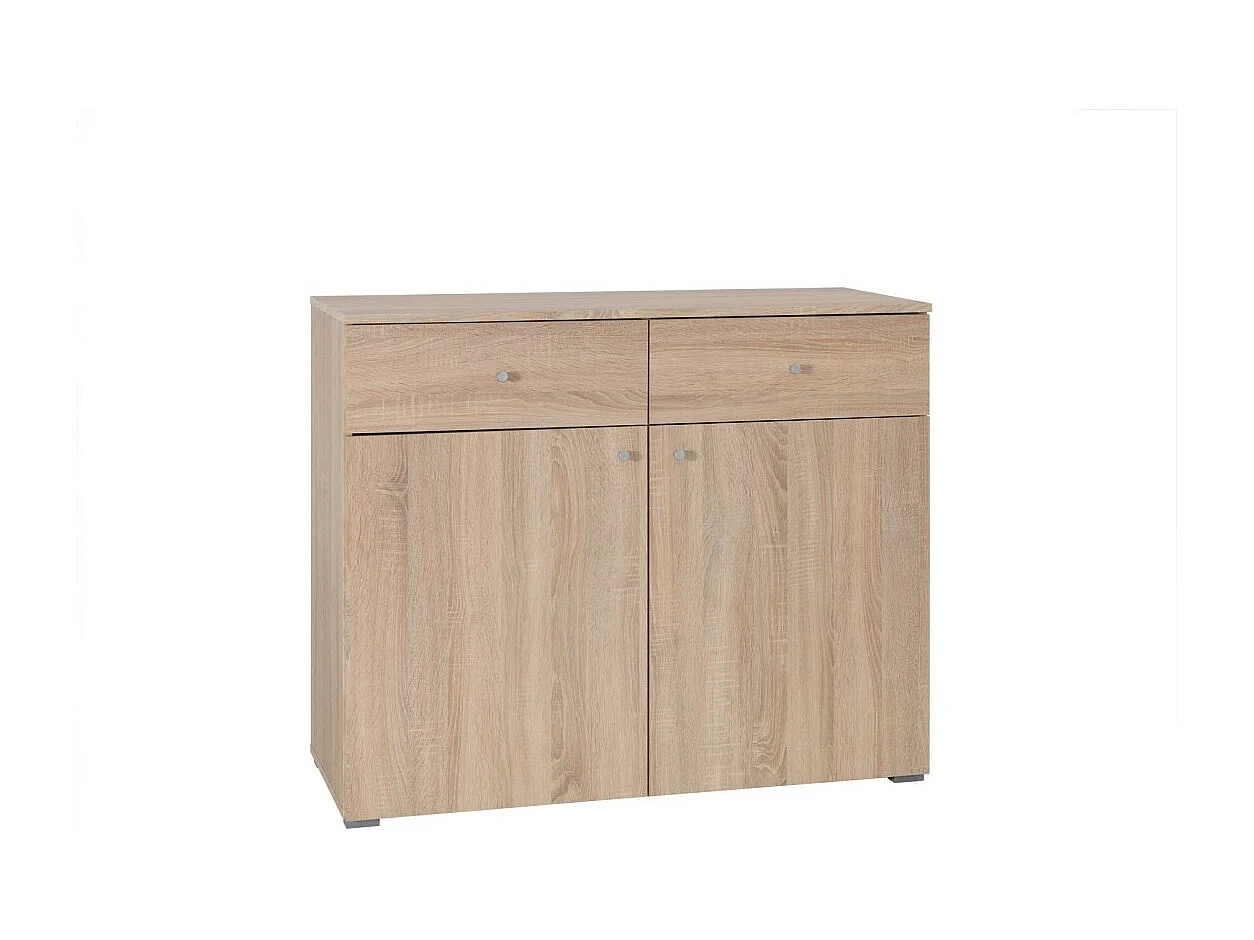 Ensemble pour chambre à coucher MAXIM. Lit adulte deux places 160x200 cm + tiroir + sommier + deux chevets + commode