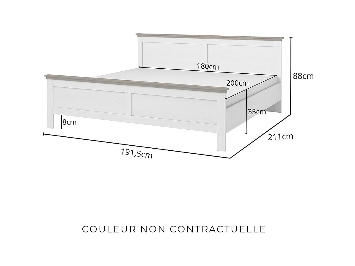Camera da letto ASSIA: Armadio 200cm, Letto 180x200, comò, comodini. Colori verde kaki e quercia.