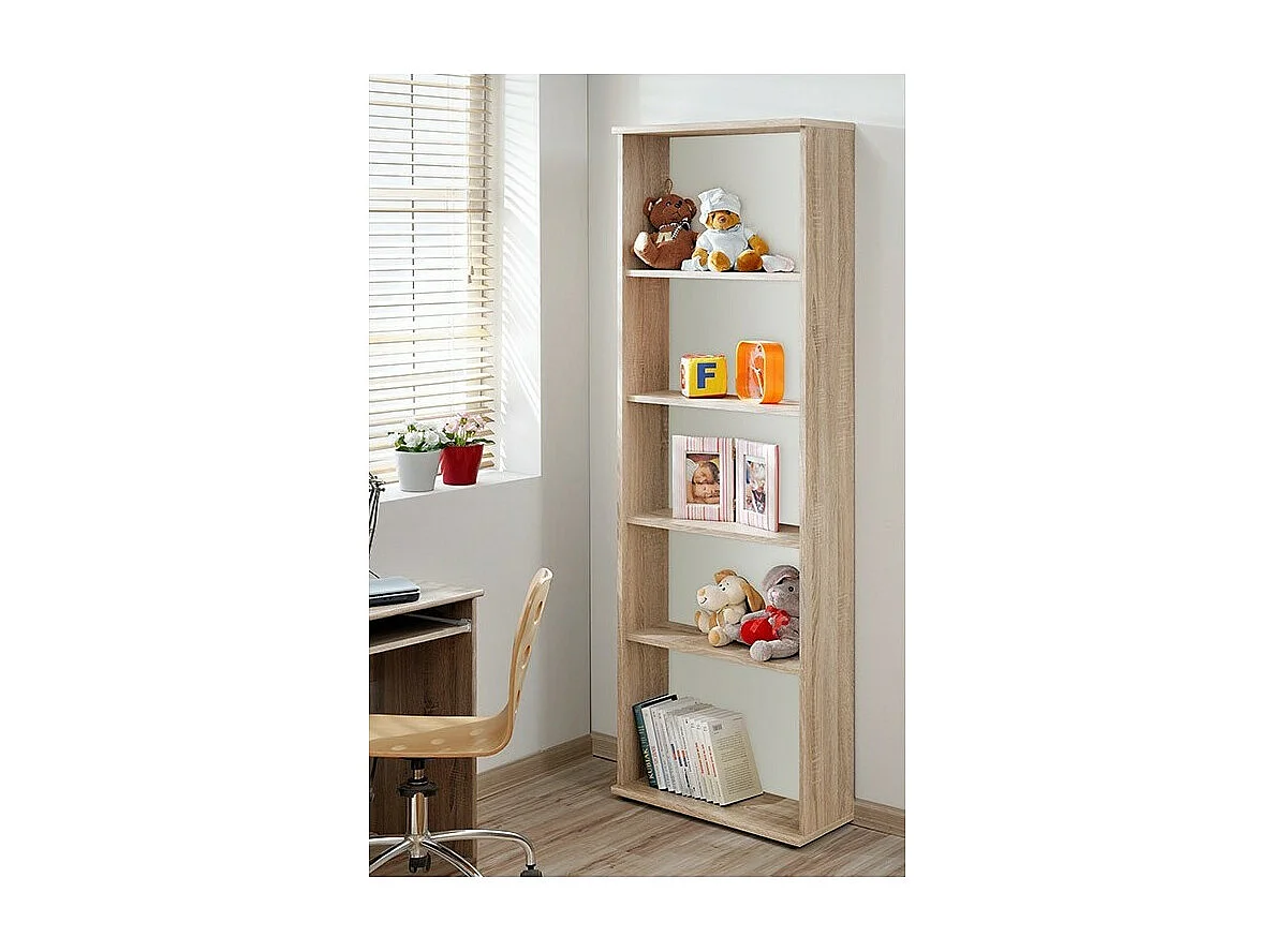 Chambre complète enfant, ado - DENVER - Armoire, Lit, bibliothèque et étagère