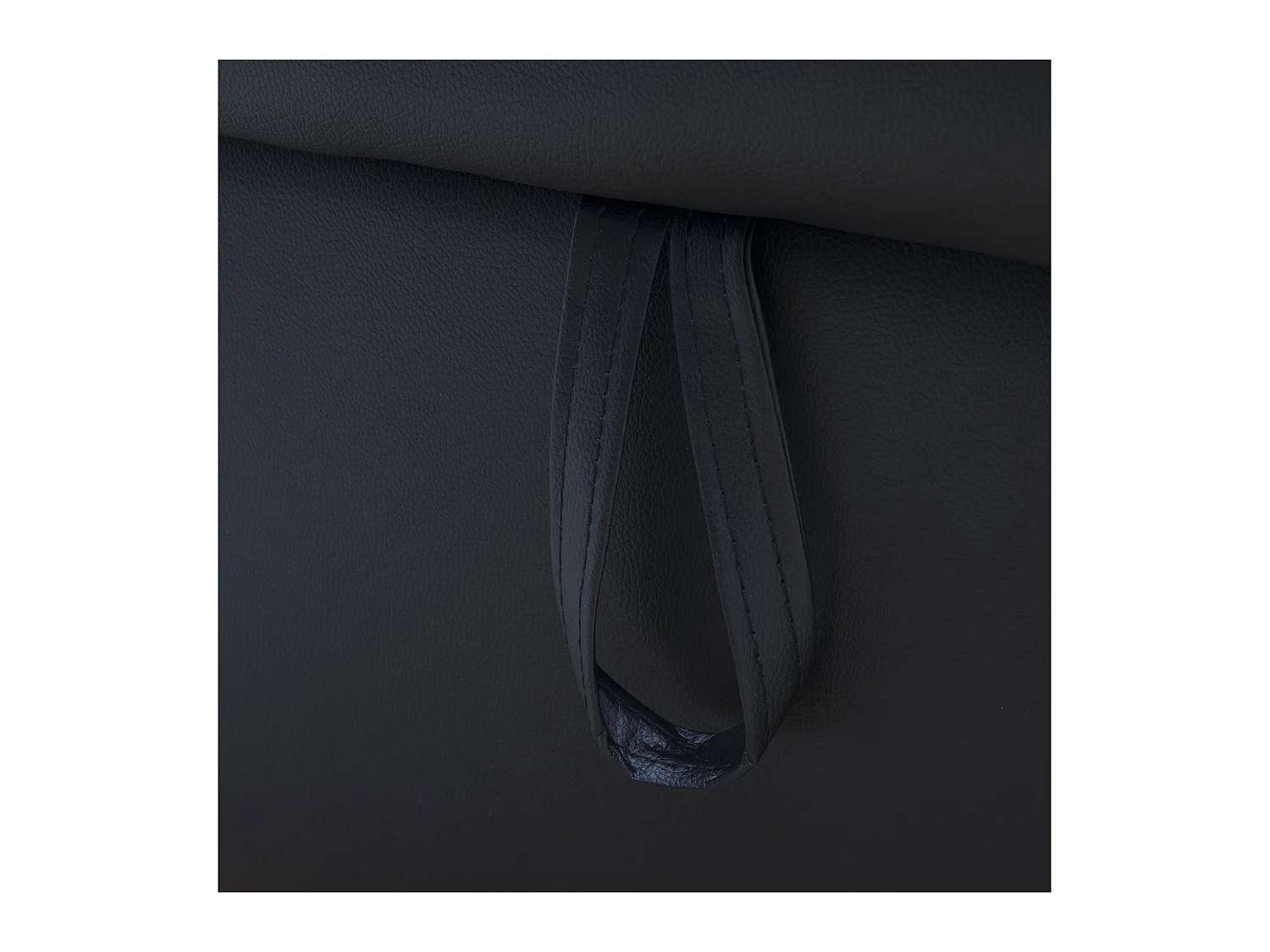 Ecksofa, ausziehbar, Kunstleder CLARK, 3-Sitzer, schwarz