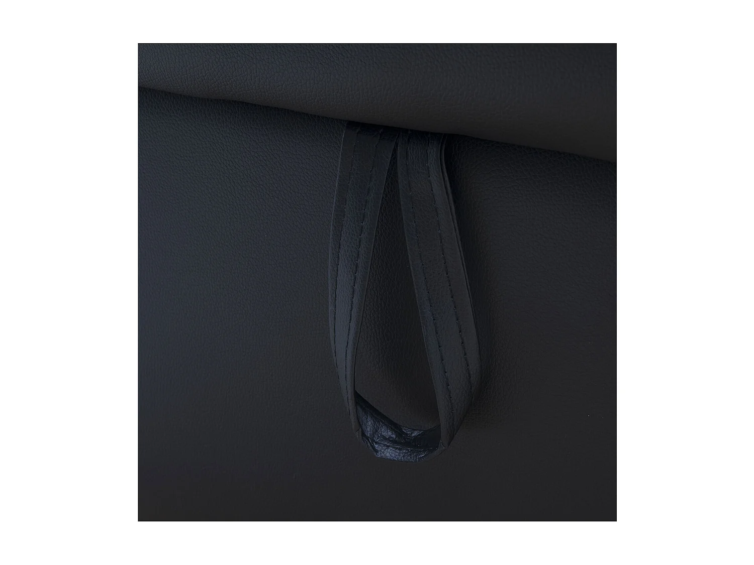 Canapé d'angle convertible simili CLARK 3 places noir - HAPPY GARDEN