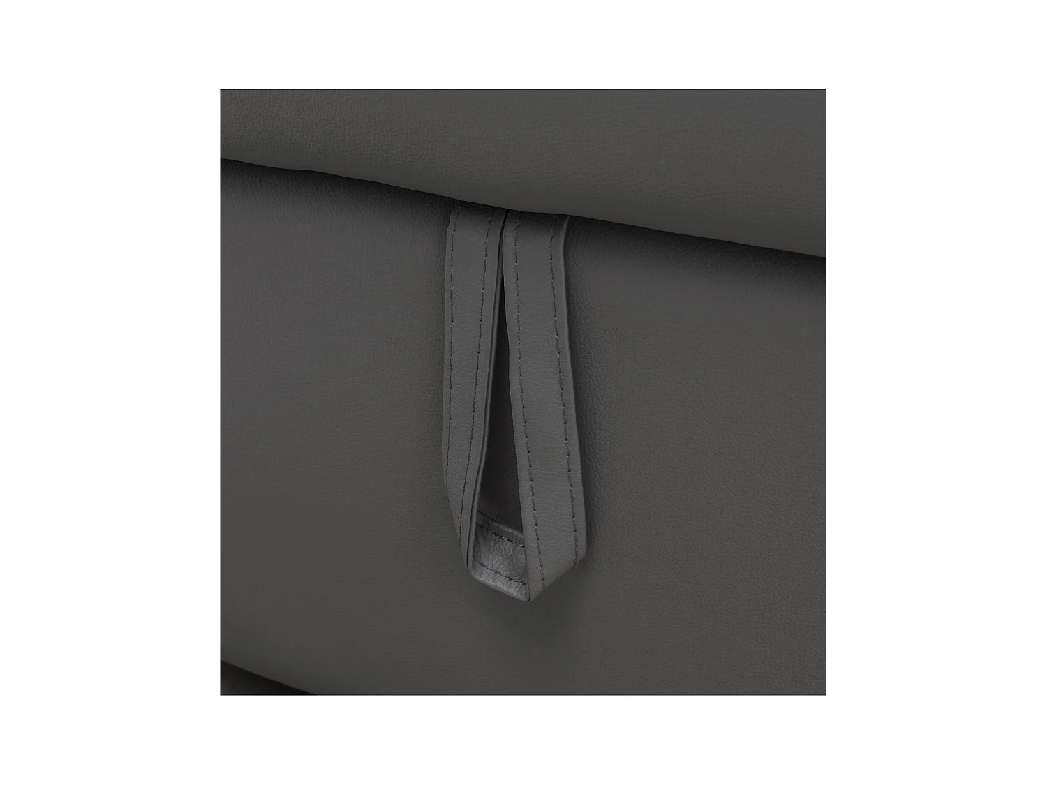 Canapé d'angle convertible simili CLARK 3 places gris - HAPPY GARDEN