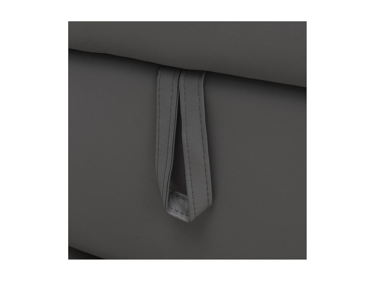 Canapé d'angle convertible simili CLARK 3 places gris - HAPPY GARDEN