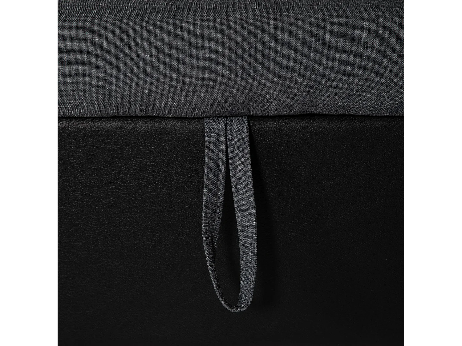 Canapé d'angle convertible WARREN 3 places gris chiné et noir - HAPPY GARDEN