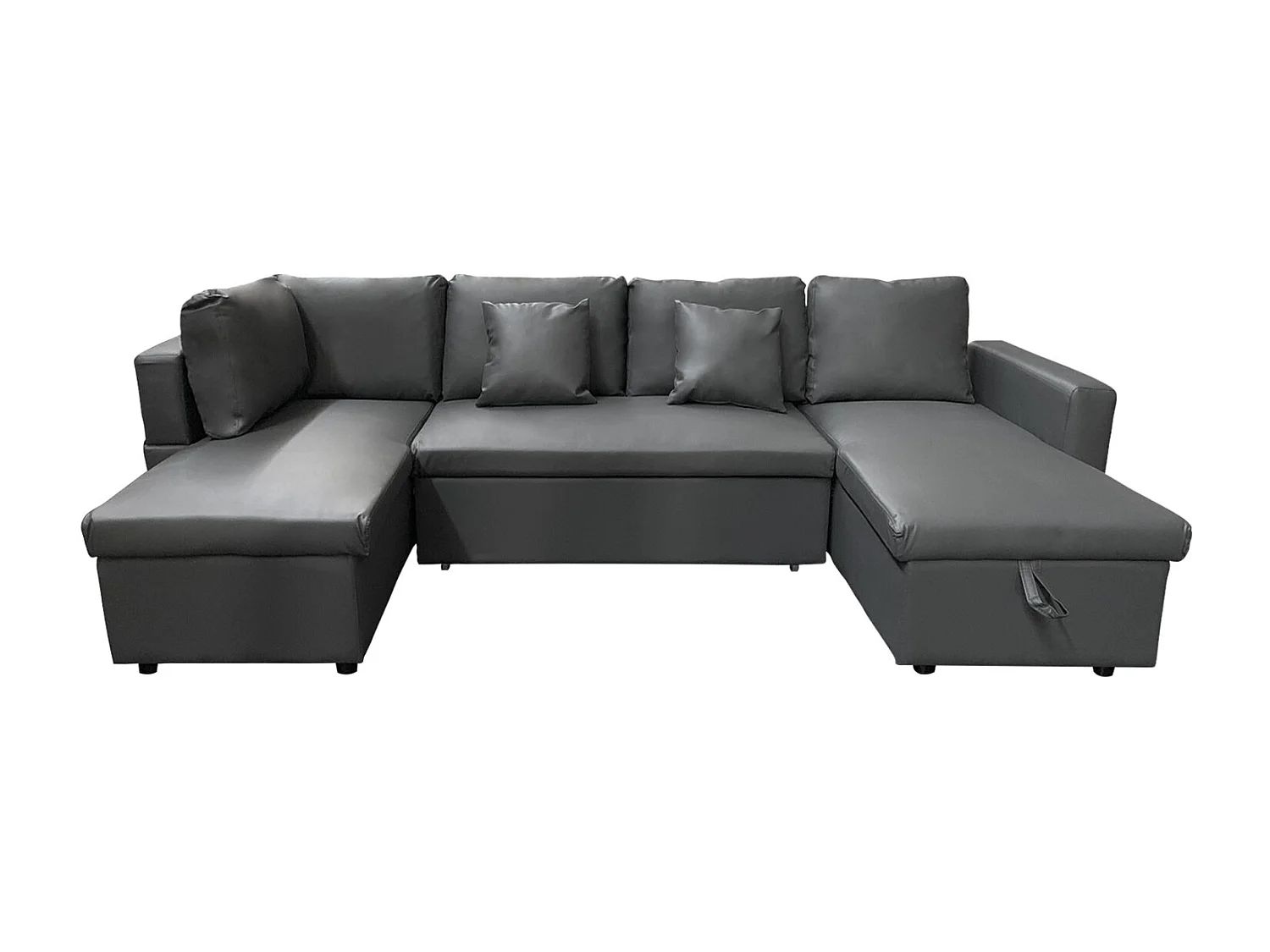 SCOTT 4 lugares sofá-cama panorâmico cinzento