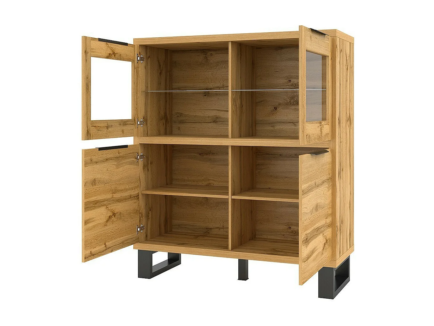 Bahut design collection MILO. Coloris chêne. Meuble idéal pour votre salle à manger