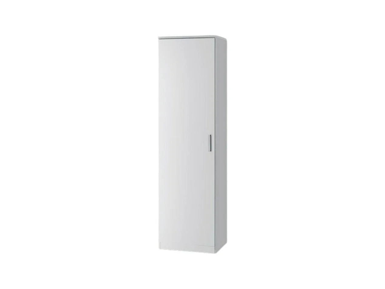 Armoire ALABAMA – 1 porte – L50 x H184 x P52 cm – Blanc brillant – Design
