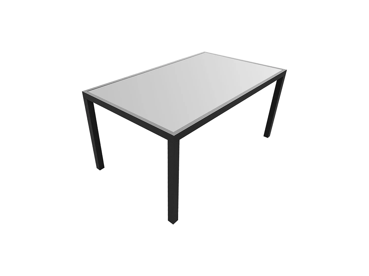 BERGAMO grijs textilene tuinset 6 zitplaatsen - aluminium antraciet