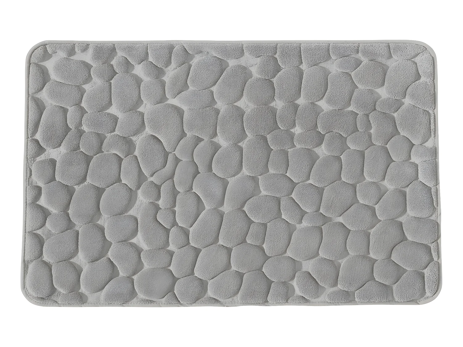 Tapis de bain galet à mémoire de forme perle 50x80cm