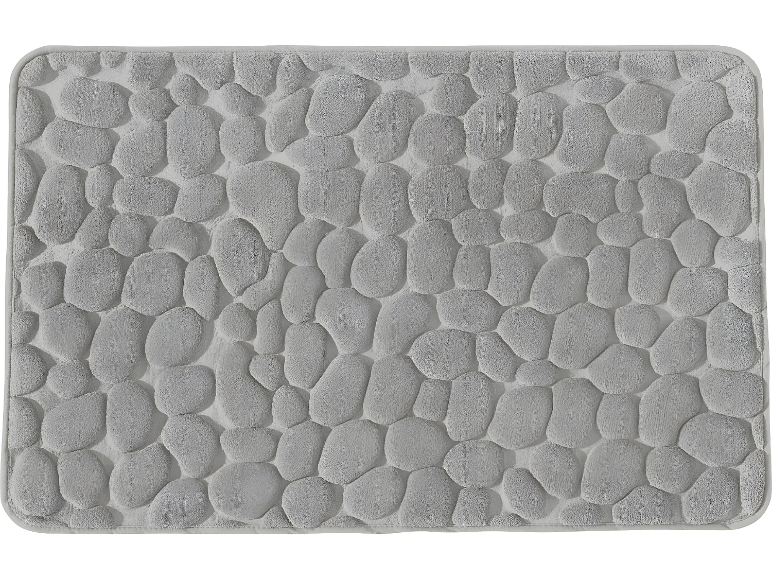 Tapis de bain galet à mémoire de forme perle 50x80cm