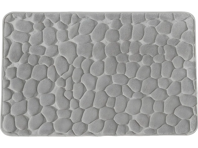 Tapis de bain galet à mémoire de forme perle 50x80cm