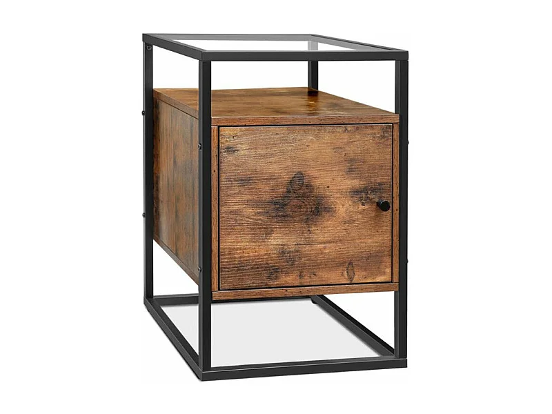 Table de chevet table verre 40 x 40 x 60 cm 12_0003009