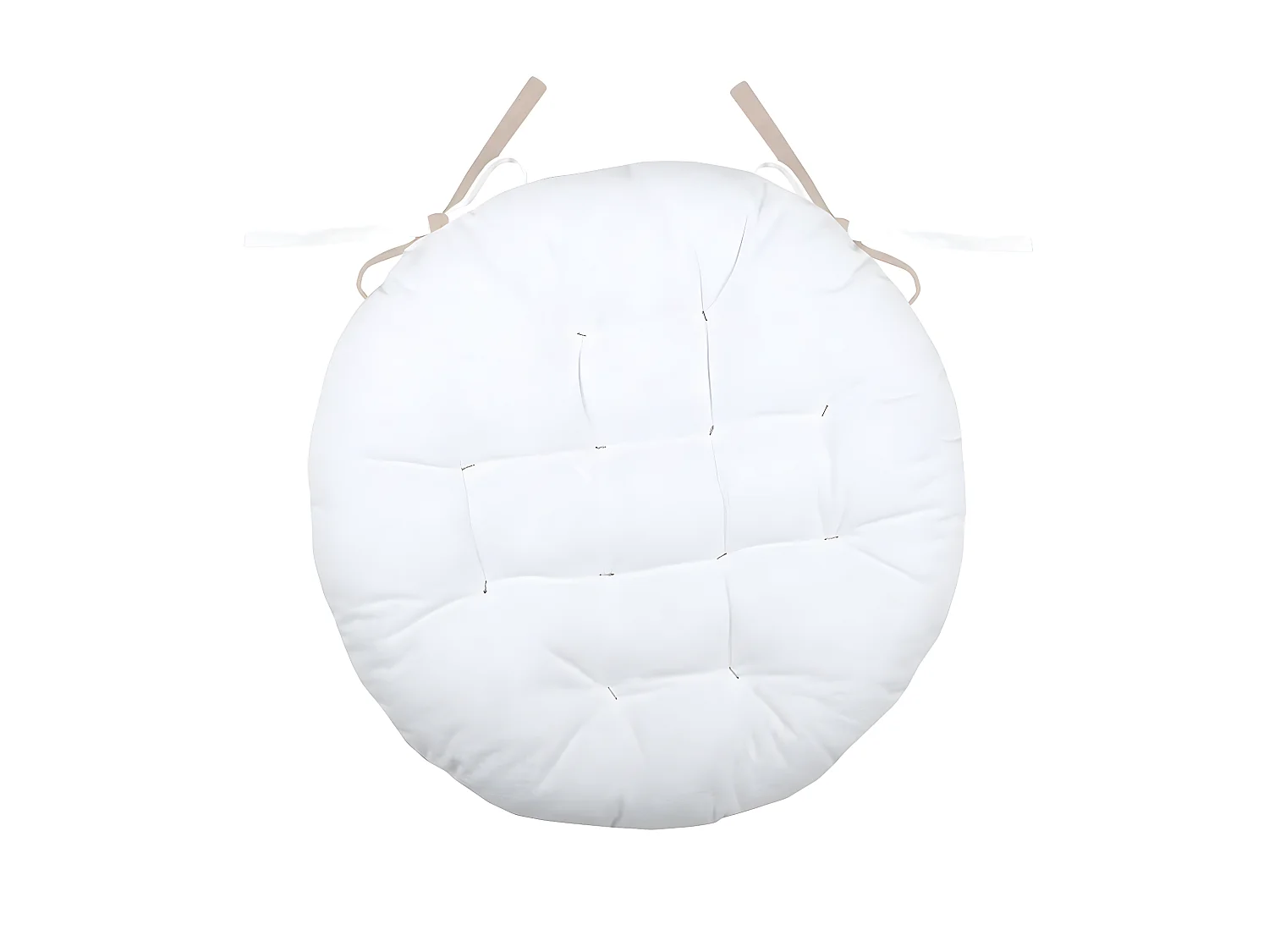 Rundes und bicolores Stuhlkissen Ø 38 x 38 cm