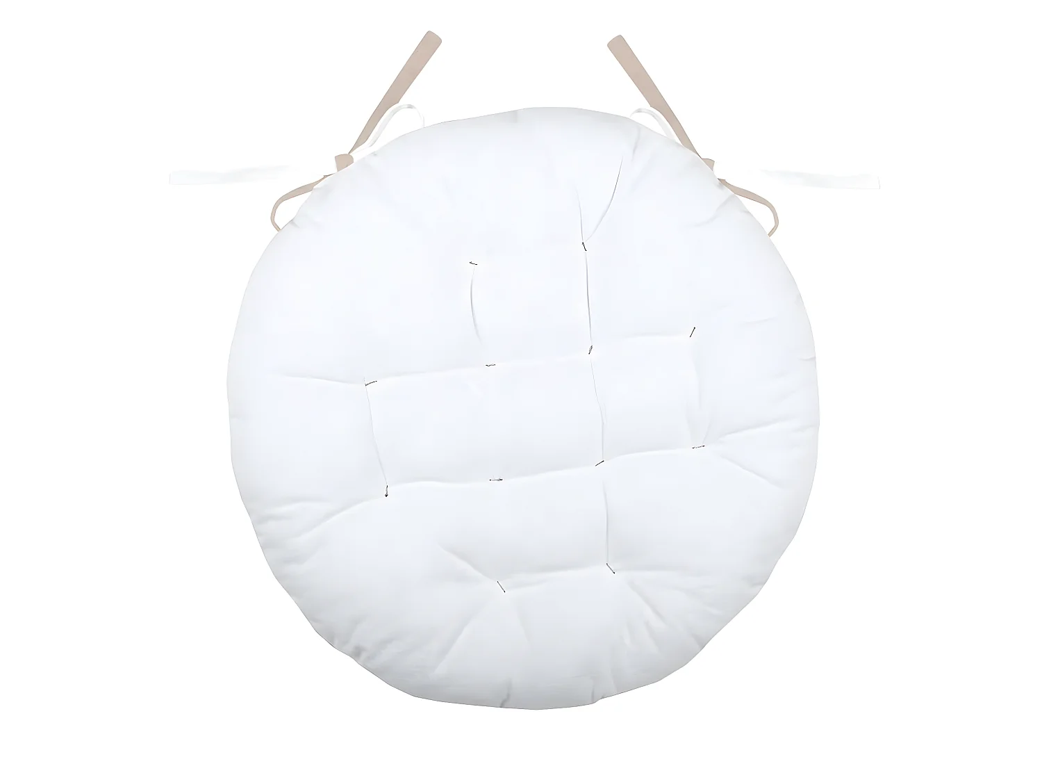 Cojín de silla redondo y bicolor Ø 38 x 38 cm