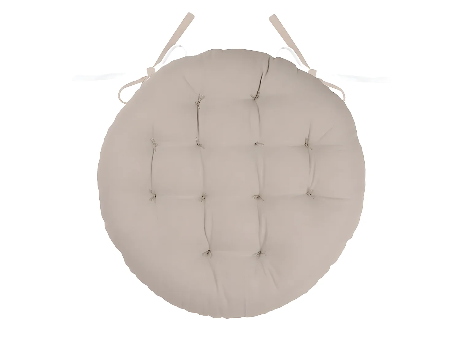 Cojín de silla redondo y bicolor Ø 38 x 38 cm