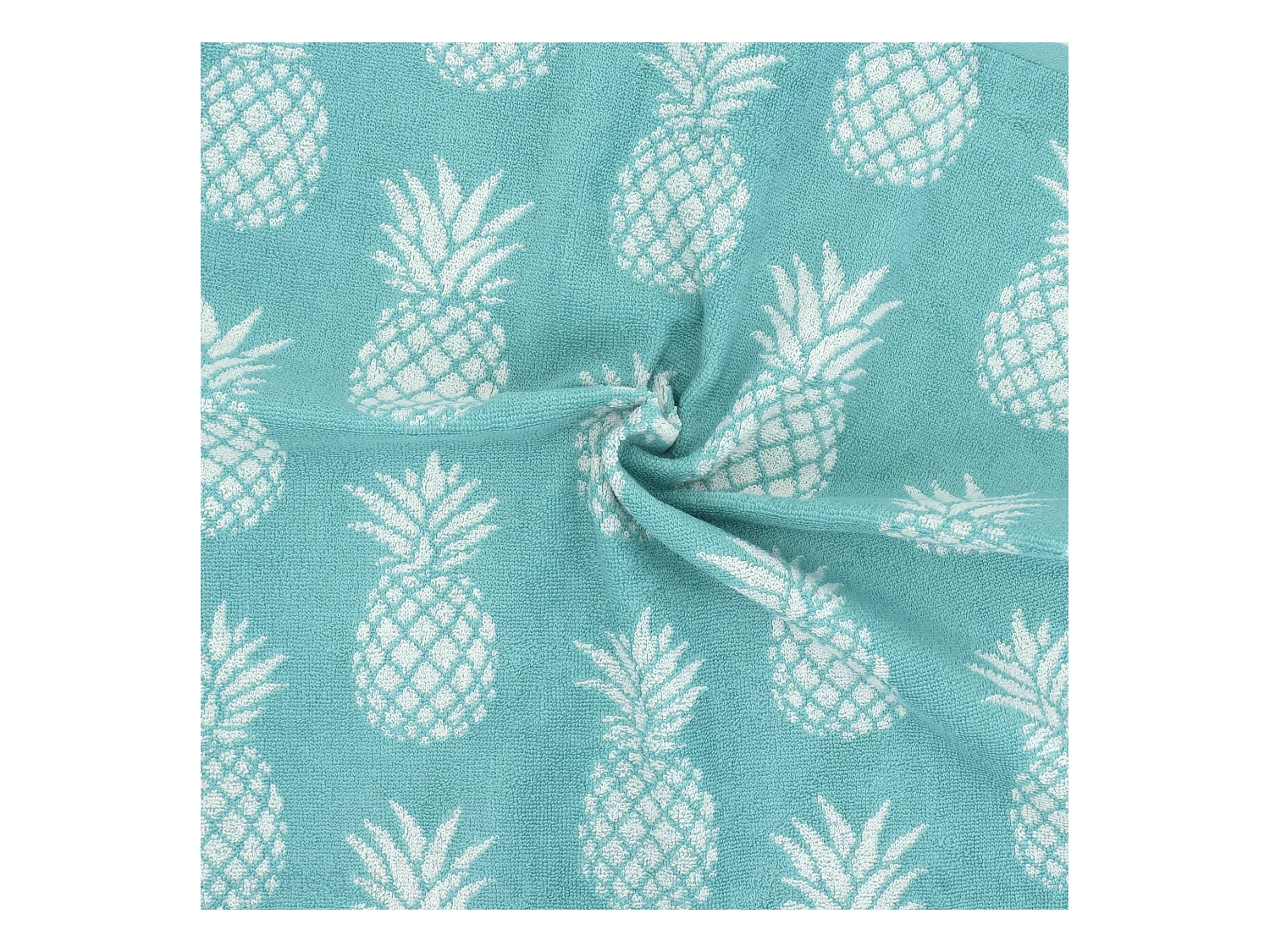 Lot de 2 torchons de cuisine éponge 50x50 cm coton PINEAPPLE bleu