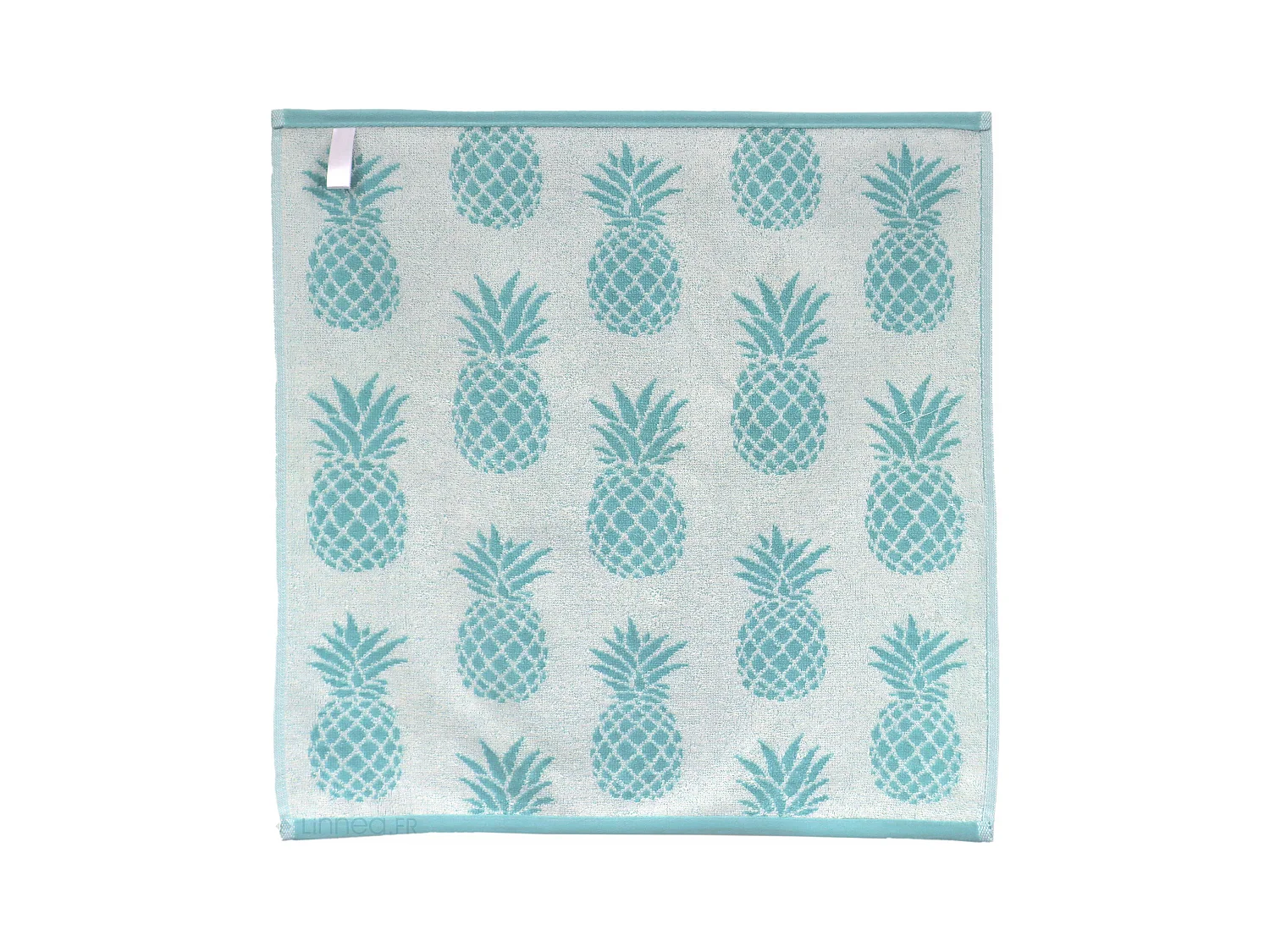 Lot de 2 torchons de cuisine éponge 50x50 cm coton PINEAPPLE bleu