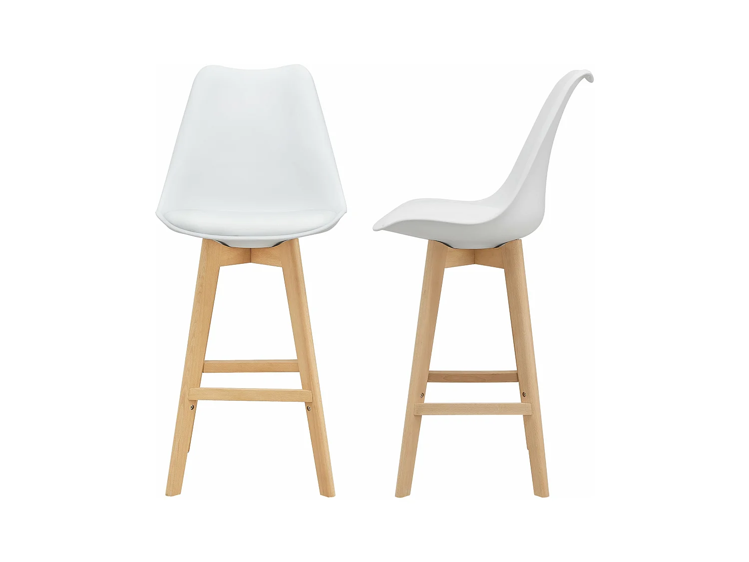 Lot de 2 tabourets beige 58 x 48 x 105 cm 03_0002777