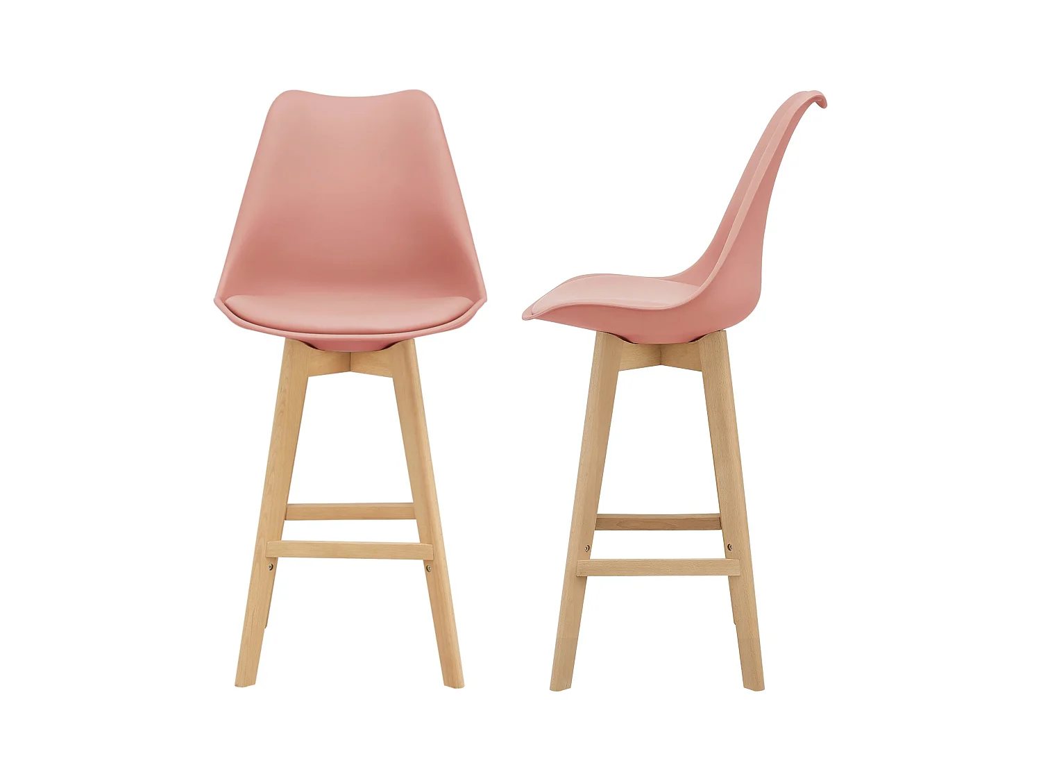 Lot de 2 tabourets beige 48 x 58 x 105 cm 03_0002782
