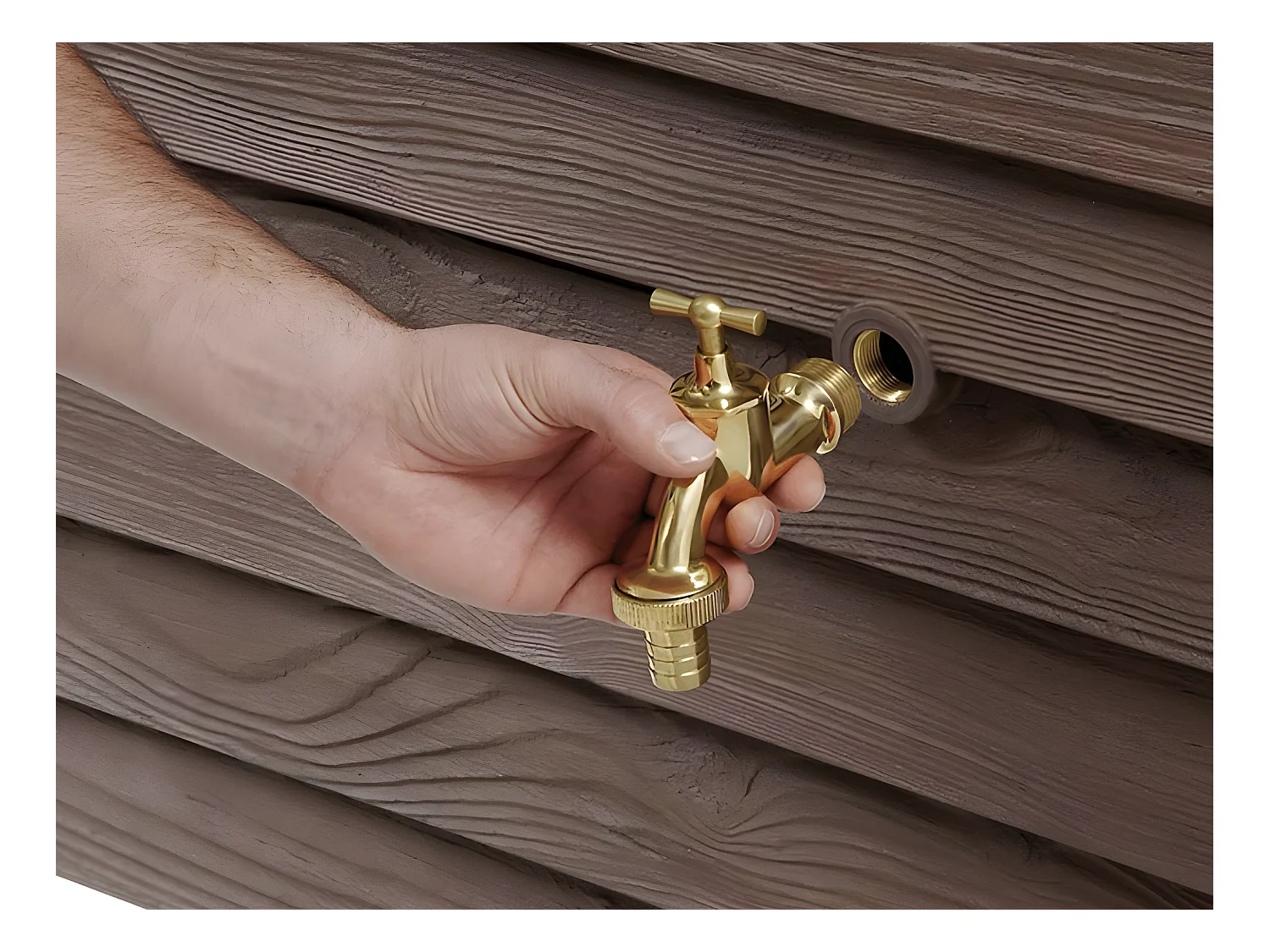 Récupérateur D'eau Aérien Apparence Bois Woody 350l