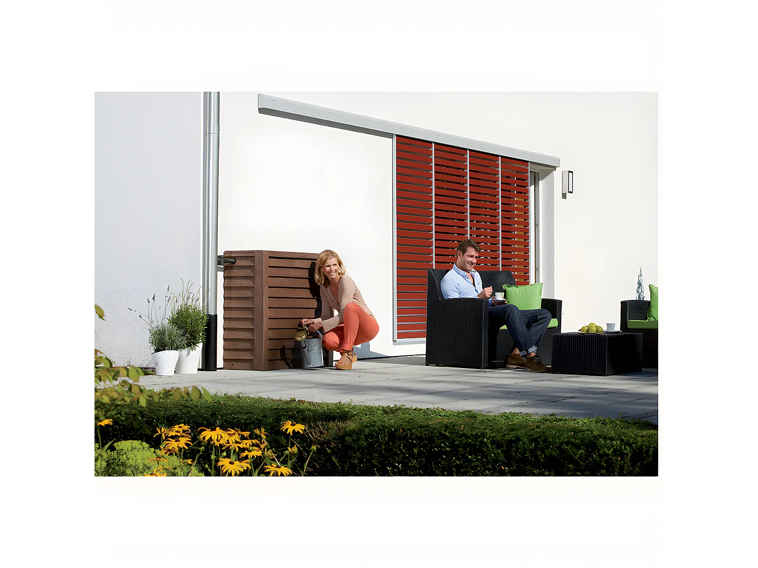 Récupérateur D'eau Aérien Apparence Bois Woody 350l