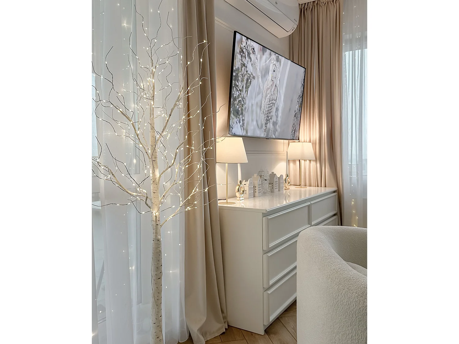 Kerstdecoratie voor buiten LED-verlichting wit 190 cm LAPPI
