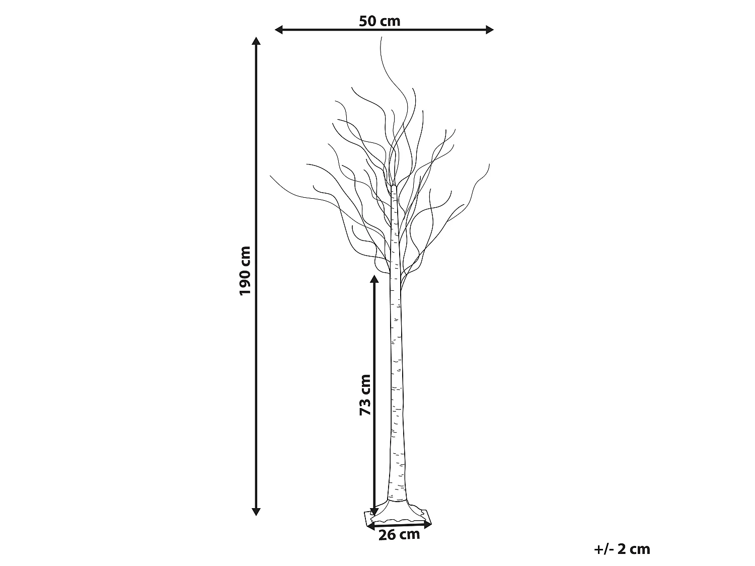 Outdoor Weihnachtsbeleuchtung LED weiss Birkenbaum 190 cm LAPPI