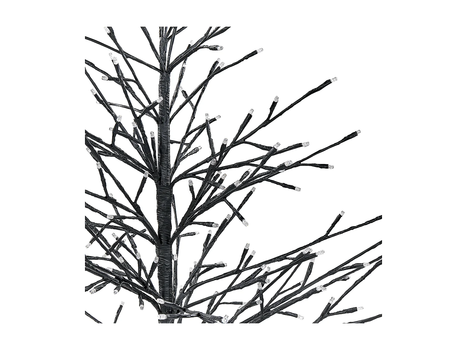 Árvore decorativa de Natal com LED preta 150 cm IKOLA