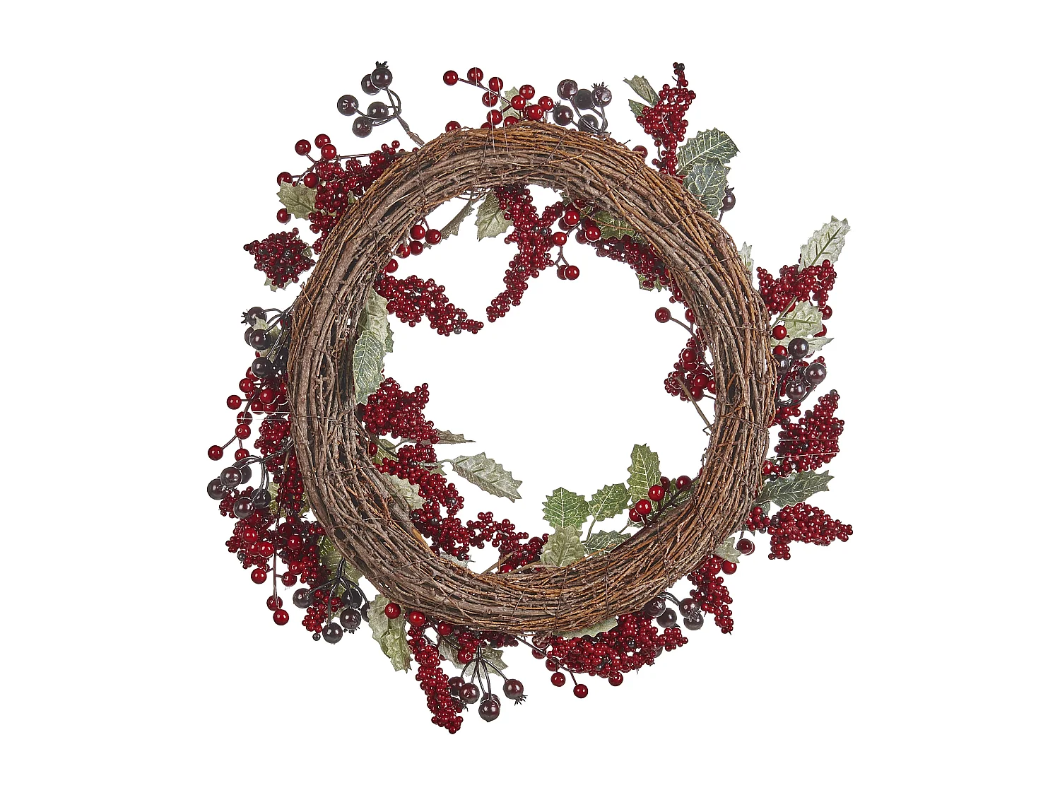 Dekoracyjny wieniec świąteczny ⌀ 40 cm czerwony PUROL