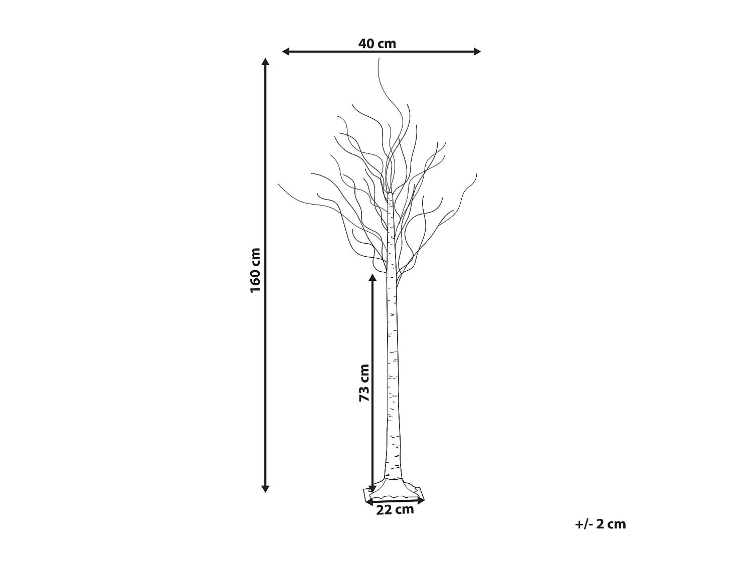 Décoration extérieure LED LAPPI Arbre de Noël 160 cm Blanc