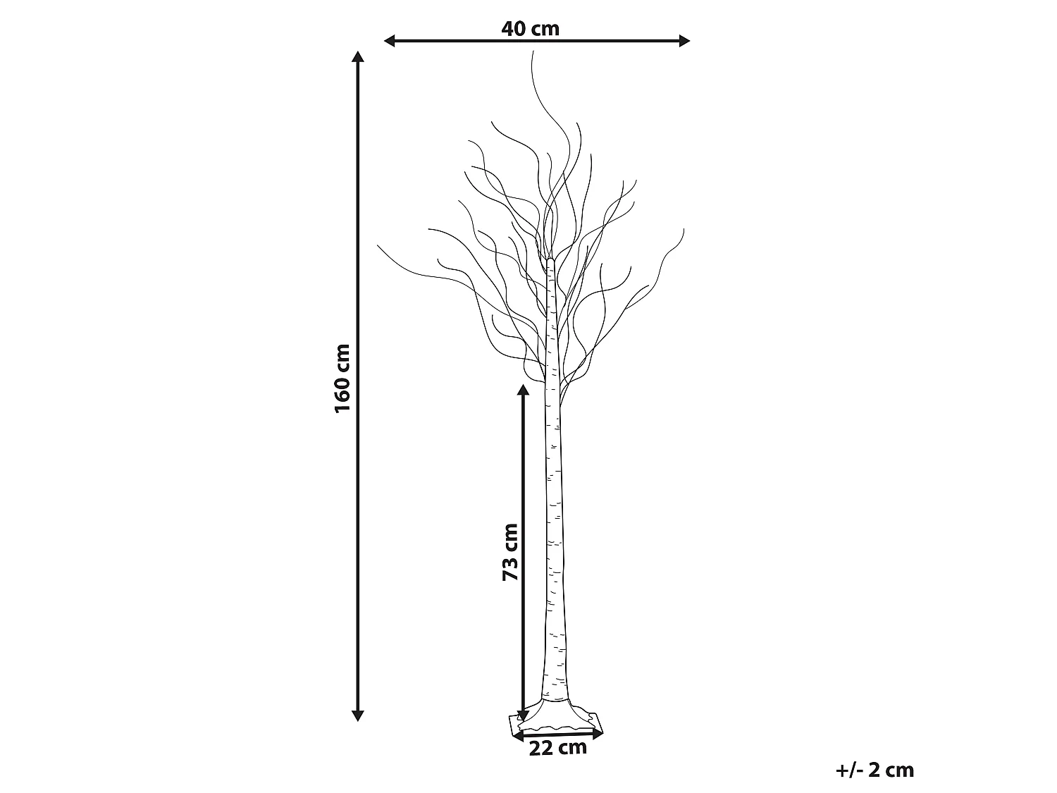 Kerstdecoratie voor buiten LED-verlichting wit 160 cm LAPPI