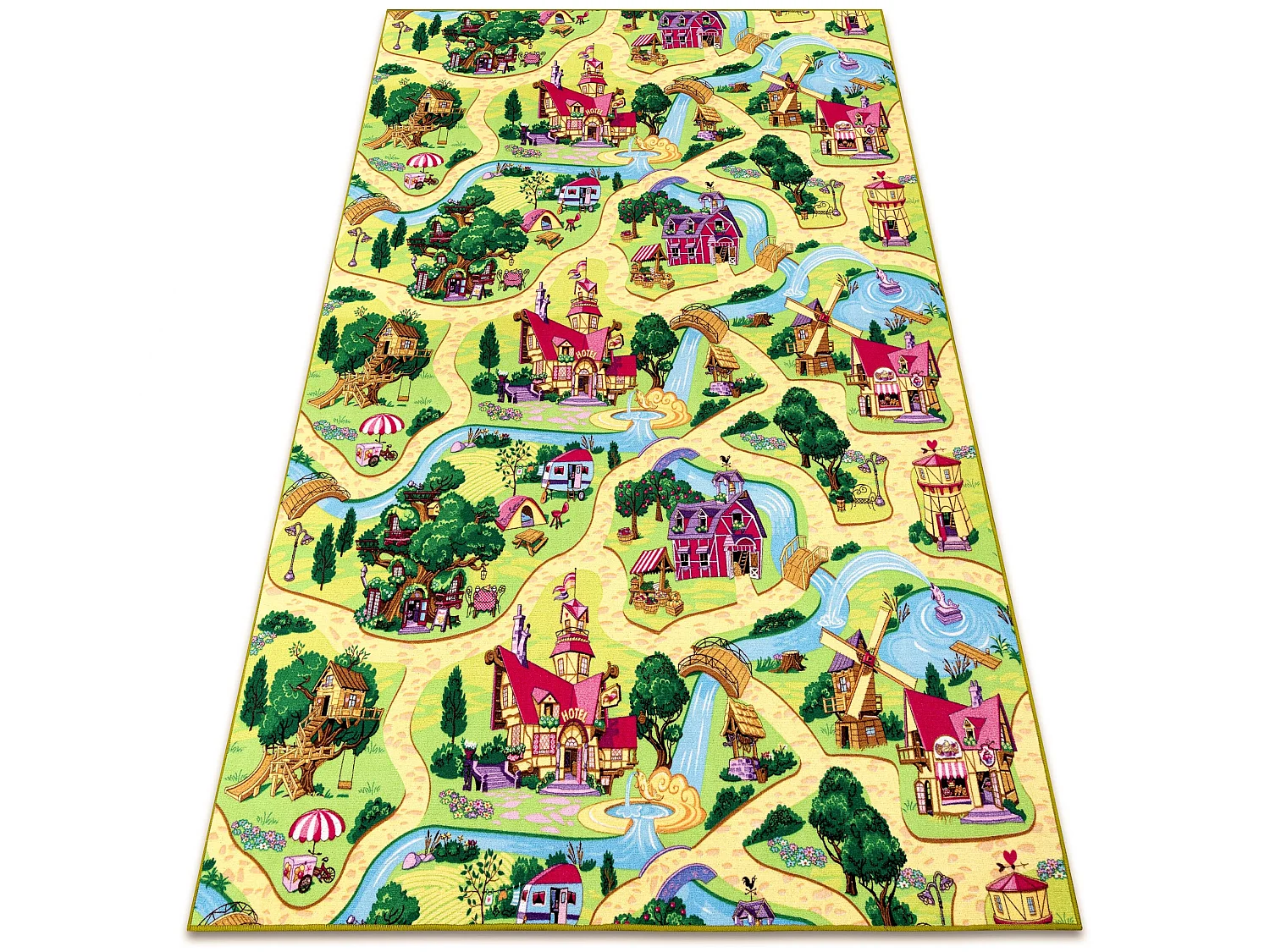 Tappeto kids CANDY TOWN per bambini strade cittadino 200x450 cm