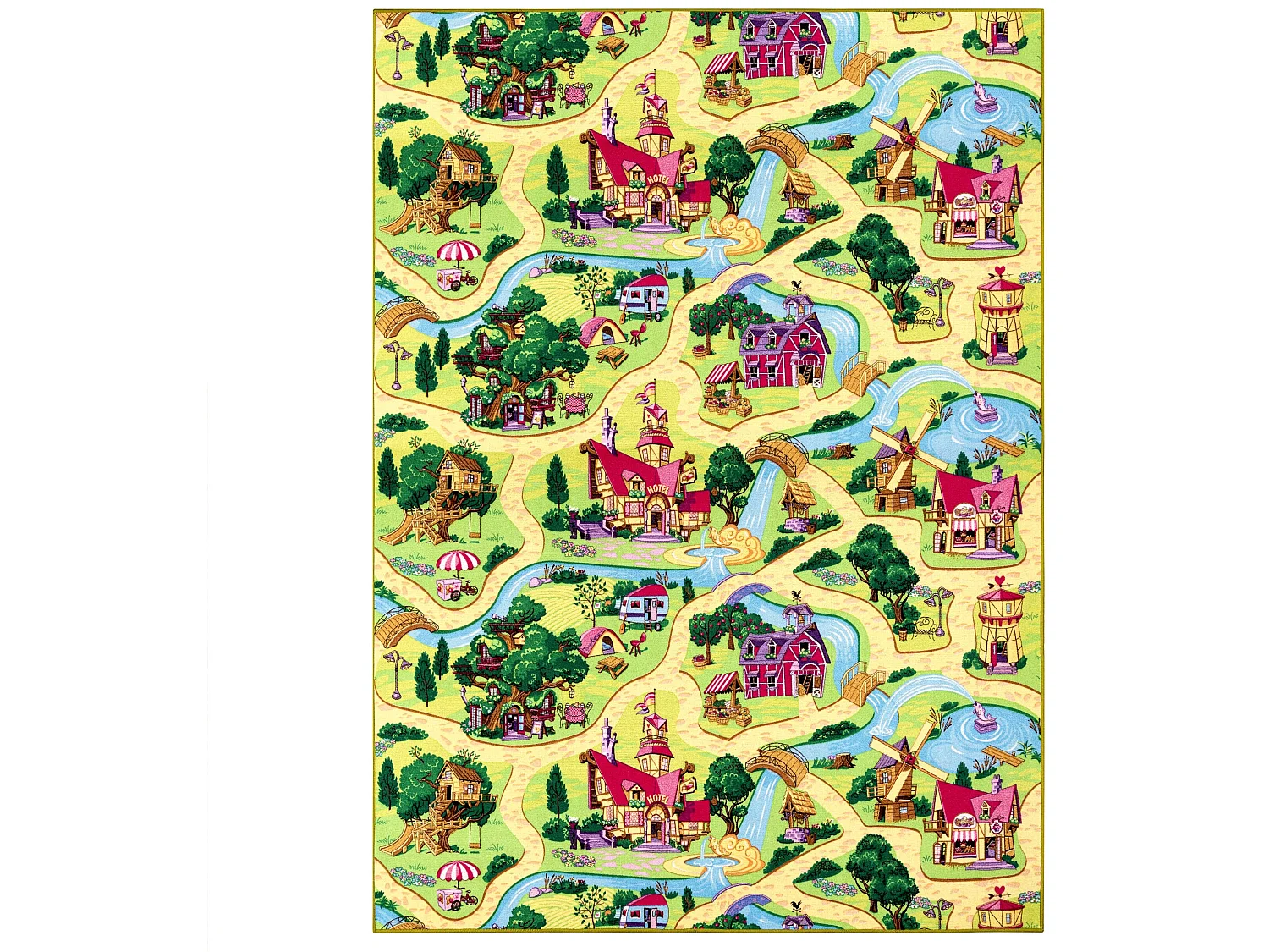 Tappeto kids CANDY TOWN per bambini strade cittadino 200x450 cm