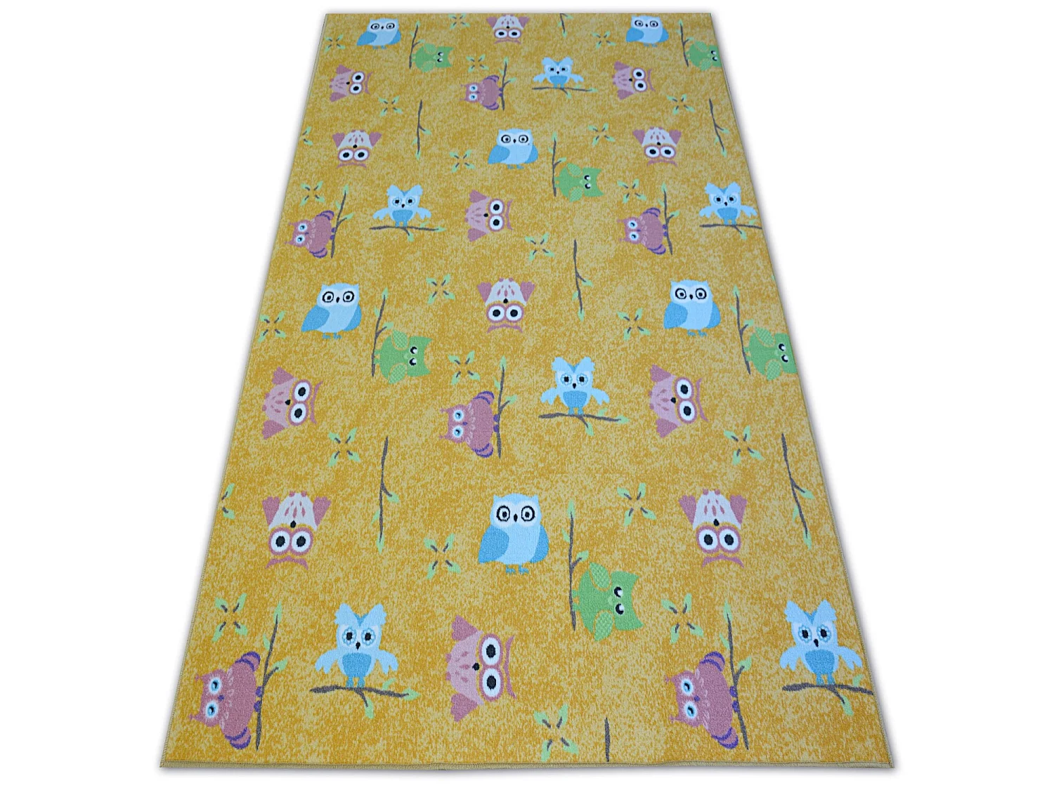 Tapis enfant OWLS jaune HIBOUX PETITS HIBOUX 250x350 cm