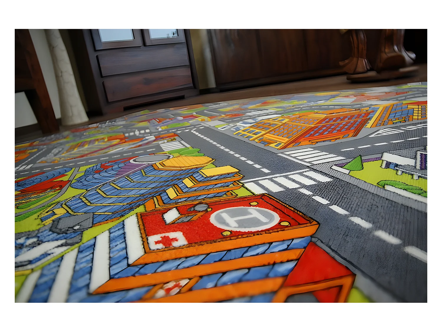 Tappeto kids VIUZZE BIG CITY grigio 300x350 cm