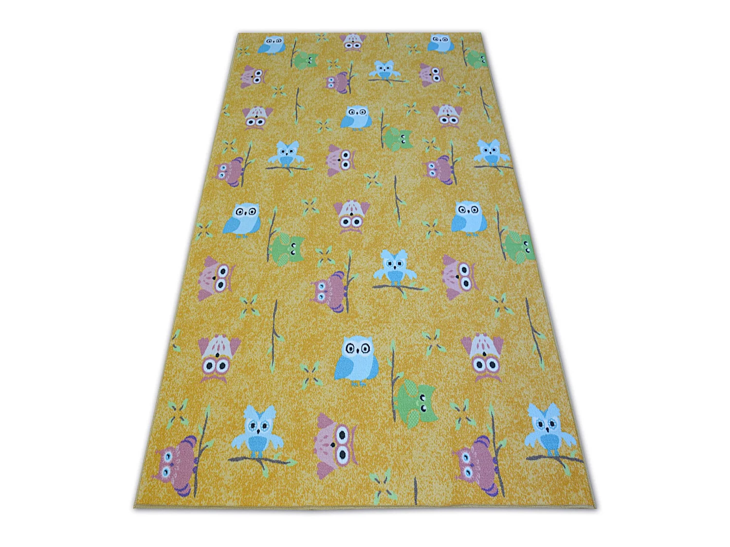 Tapis enfant OWLS jaune HIBOUX PETITS HIBOUX 350x400 cm