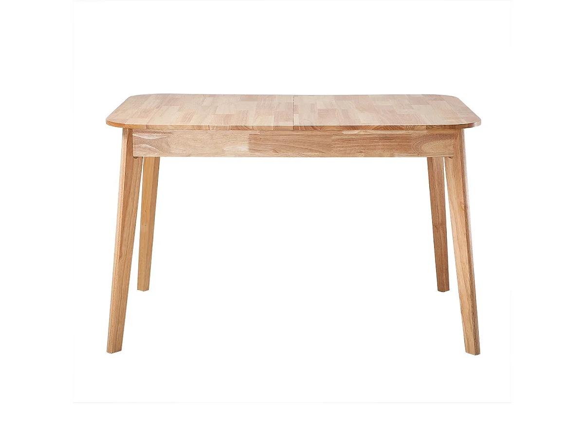Table à manger extensible de 120 à 160 cm en bois massif - SOLINE