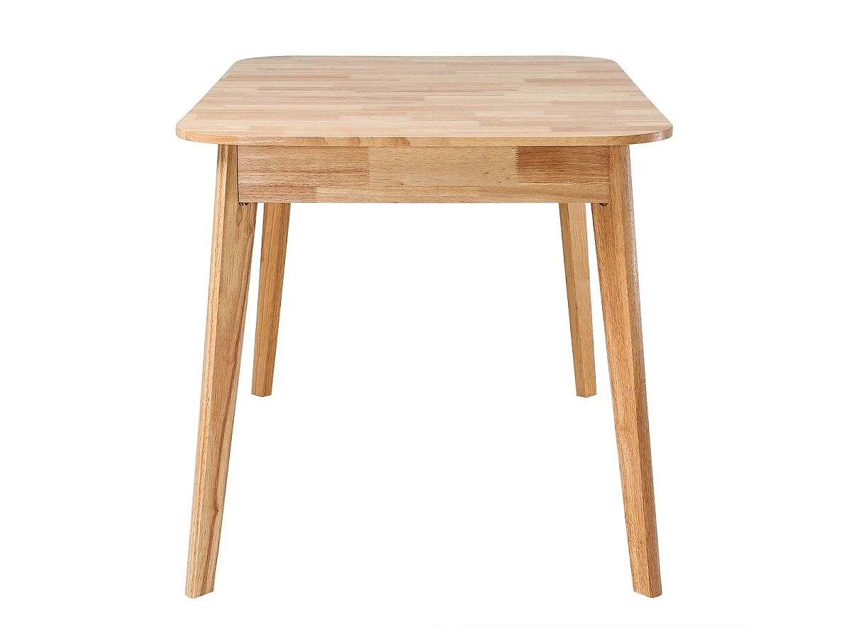 Table à manger extensible de 120 à 160 cm en bois massif - SOLINE