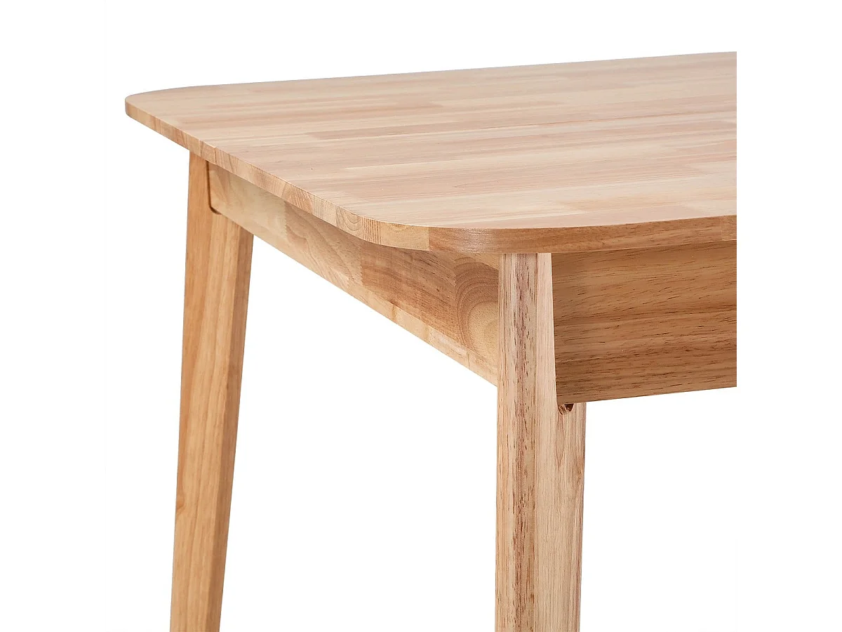 Table à manger extensible de 120 à 160 cm en bois massif - SOLINE