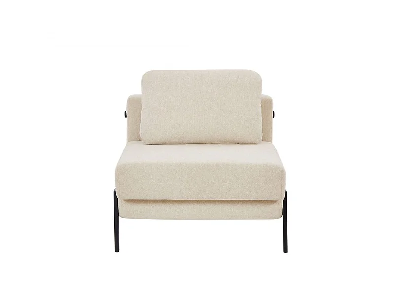 Fauteuil convertible tissu 1 place beige OLERON