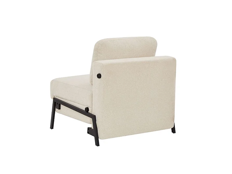 Fauteuil convertible tissu 1 place beige OLERON