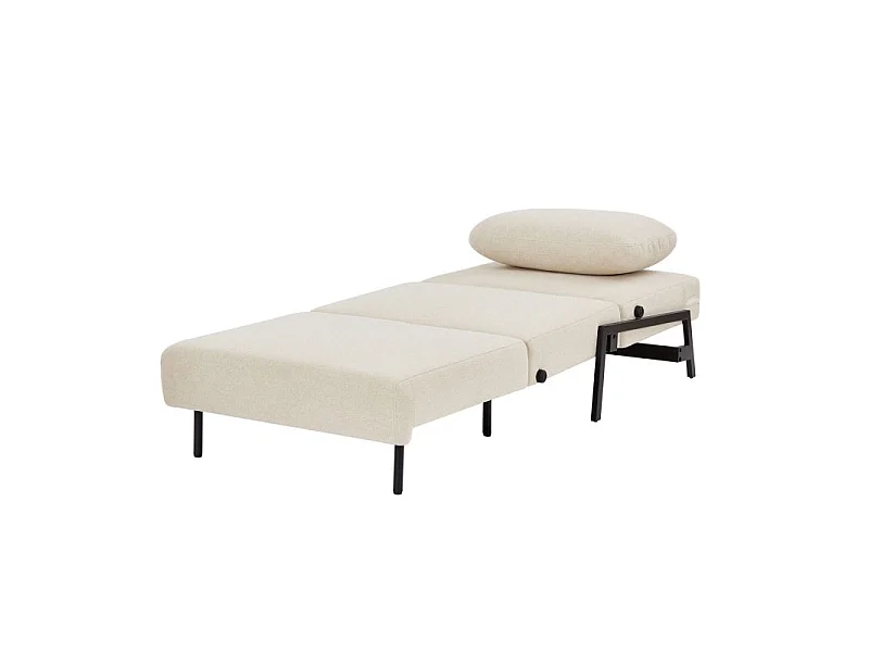 Fauteuil convertible tissu 1 place beige OLERON