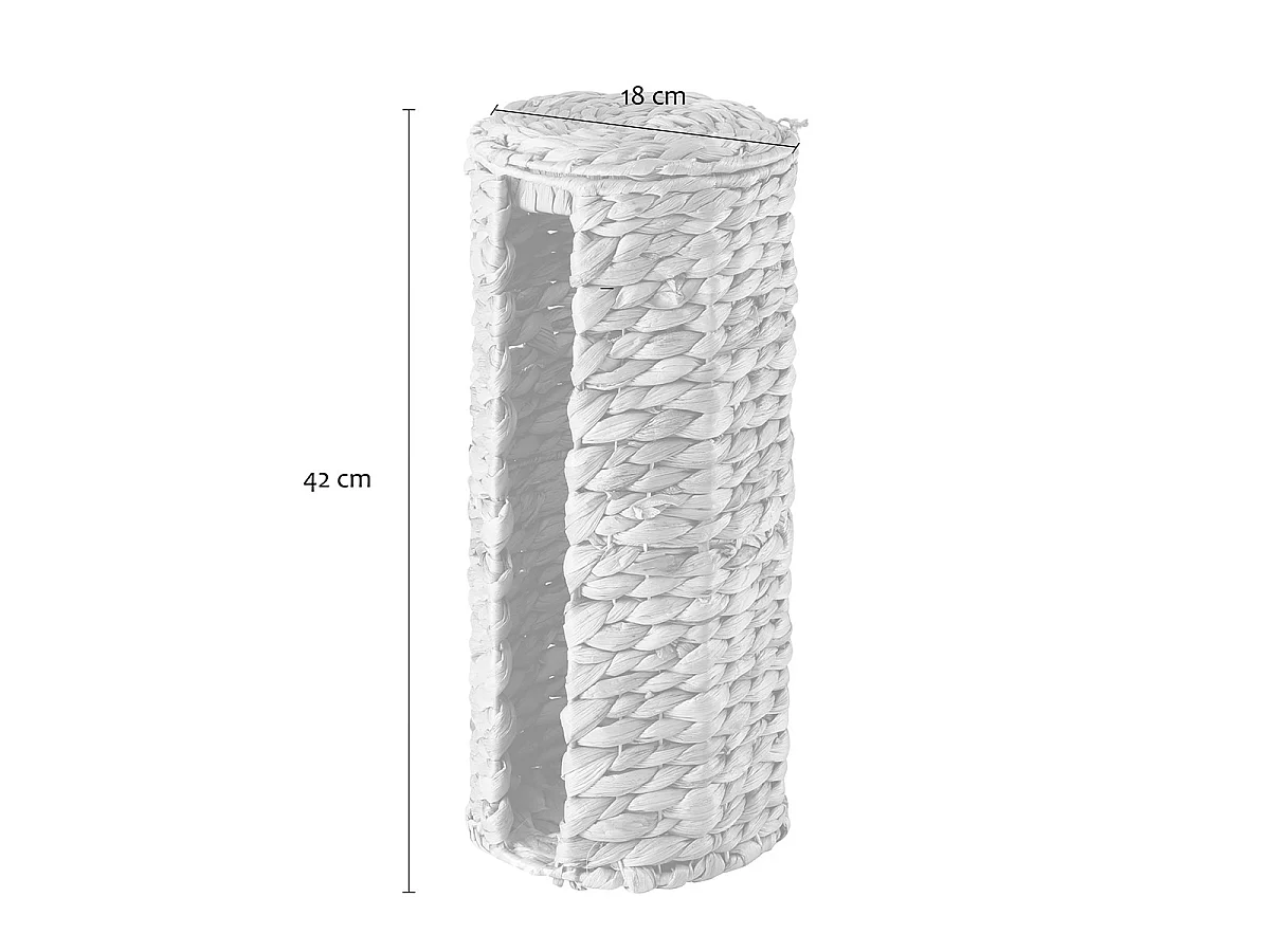 Rangement rouleaux papier toilette en jacinthe d'eau H41 cm - MAYA