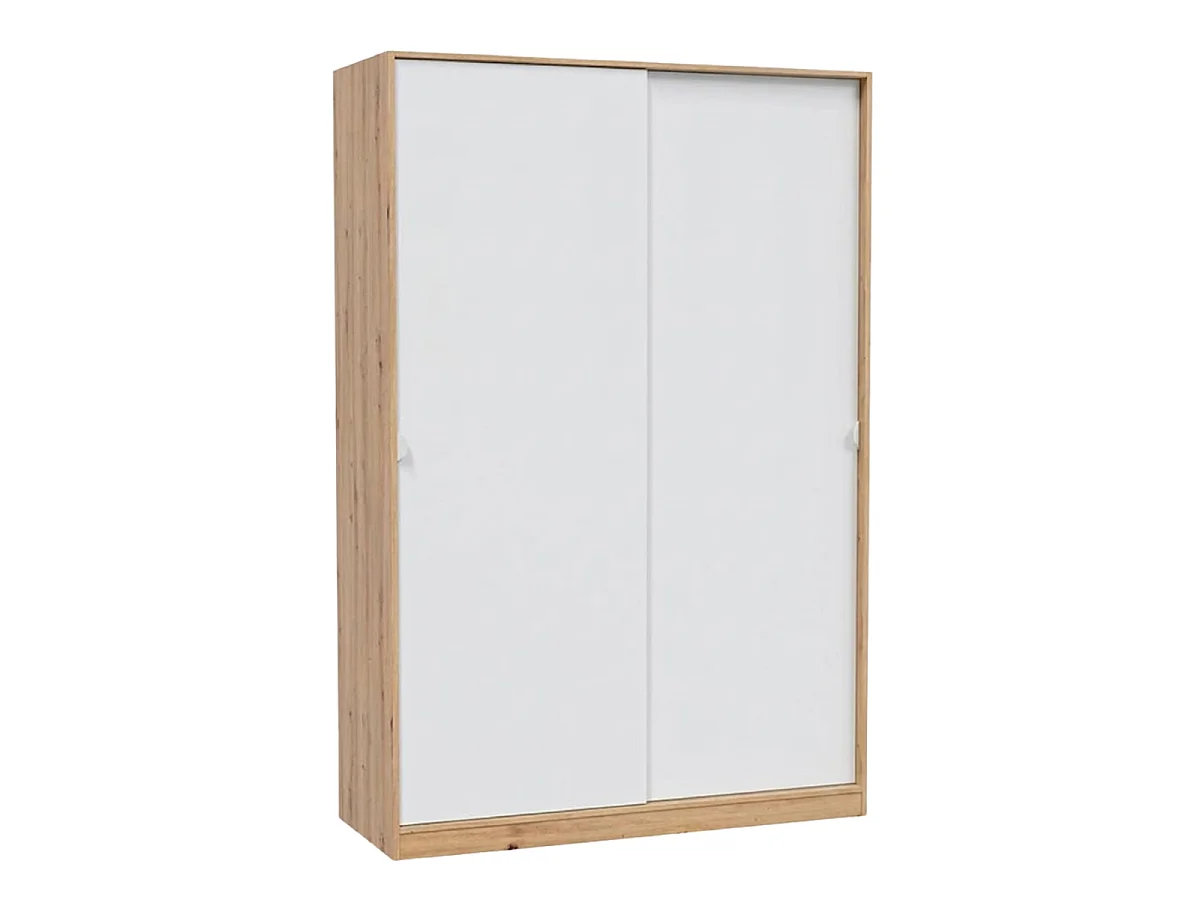 Szafa przesuwna ELI 2-drzwiowa, efekt drewna i bieli, wys. 200 cm