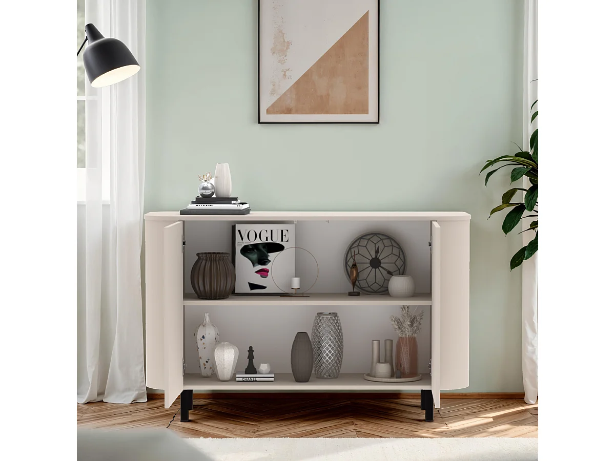 Madia Marini 2 ante cashmere 130x43x85 cm con apertura push pull